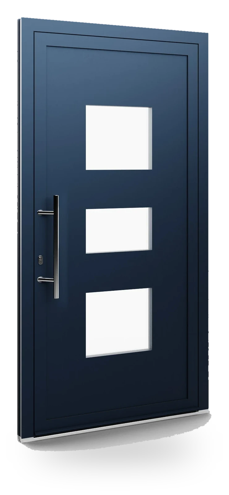 Eko-Okna 07 — panele do drzwi aluminiowych, z szybą, przeszklenie z piaskowanym wzorem