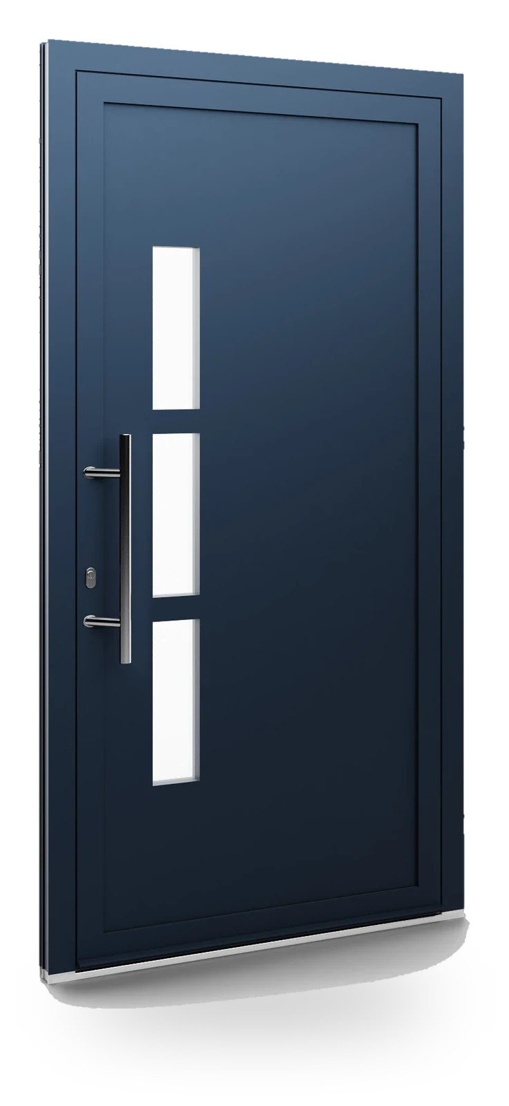 Eko-Okna 118 — panele do drzwi aluminiowych, z szybą, przeszklenie z piaskowanym wzorem