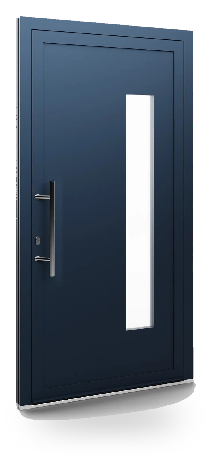 Eko-Okna 135 — panele do drzwi aluminiowych, z szybą, przeszklenie z piaskowanym wzorem