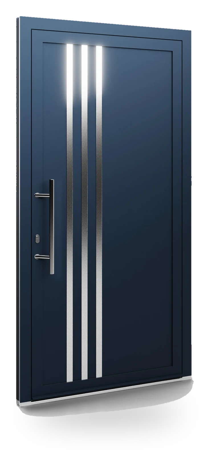 Eko-Okna 137 — panele do drzwi aluminiowych, z szybą, przeszklenie z piaskowanym wzorem