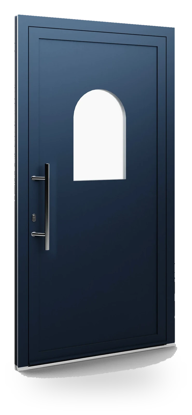 Eko-Okna 22 — panele do drzwi aluminiowych, z szybą, przeszklenie z piaskowanym wzorem
