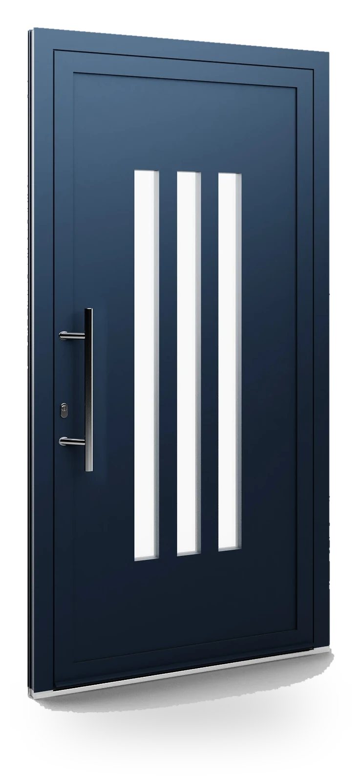 Eko-Okna 24 — panele do drzwi aluminiowych, z szybą, przeszklenie z piaskowanym wzorem