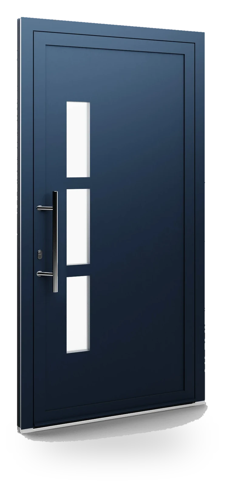 Eko-Okna 28 — panele do drzwi aluminiowych, z szybą, przeszklenie z piaskowanym wzorem