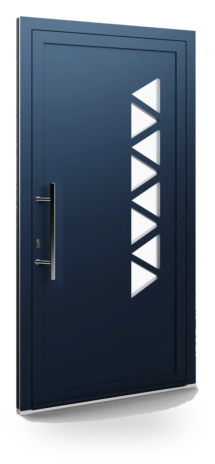 Eko-Okna 30 — panele do drzwi aluminiowych, z szybą, przeszklenie z piaskowanym wzorem