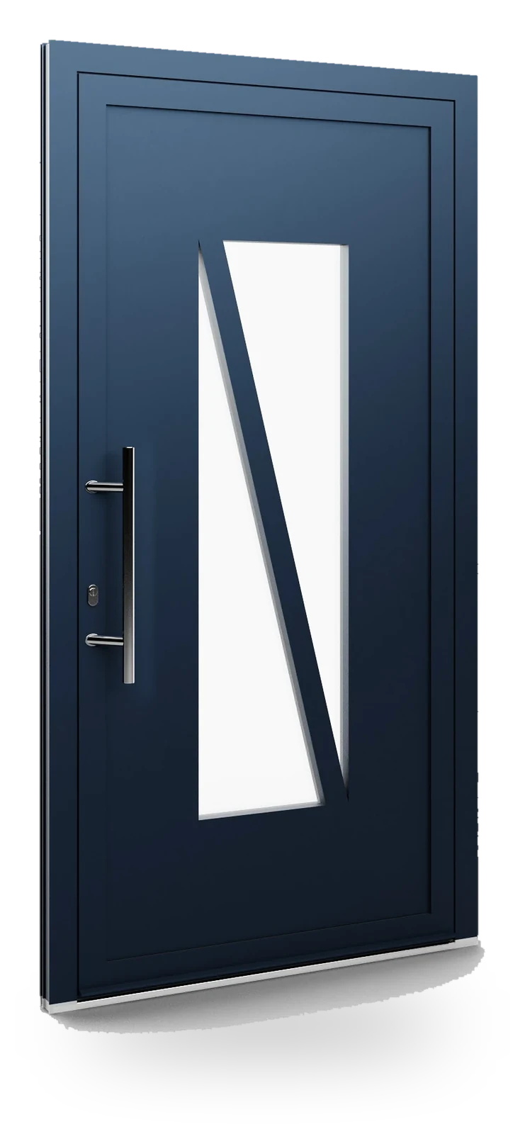 Eko-Okna 35 — panele do drzwi aluminiowych, z szybą, przeszklenie z piaskowanym wzorem