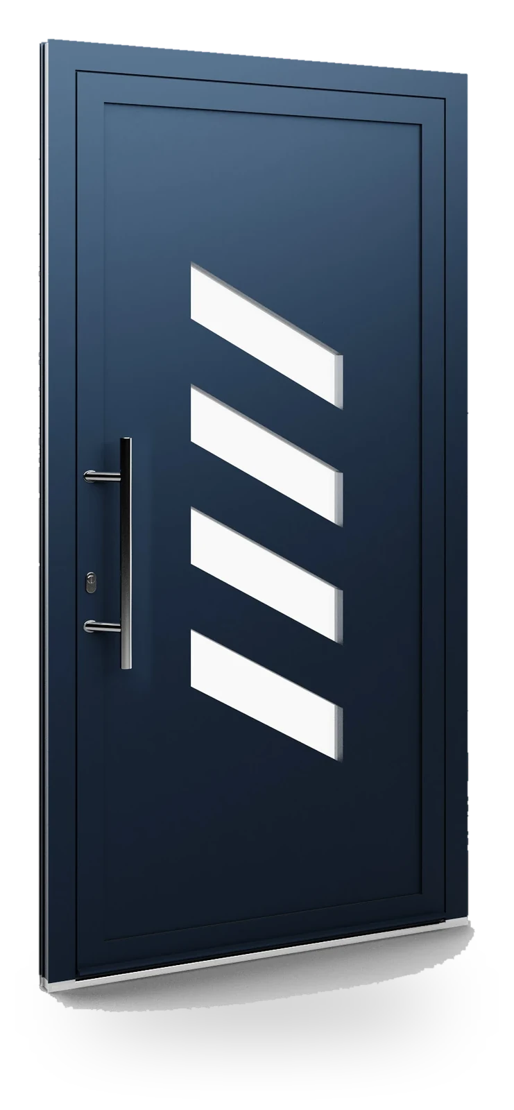 Eko-Okna 43 — panele do drzwi aluminiowych, z szybą, przeszklenie z piaskowanym wzorem