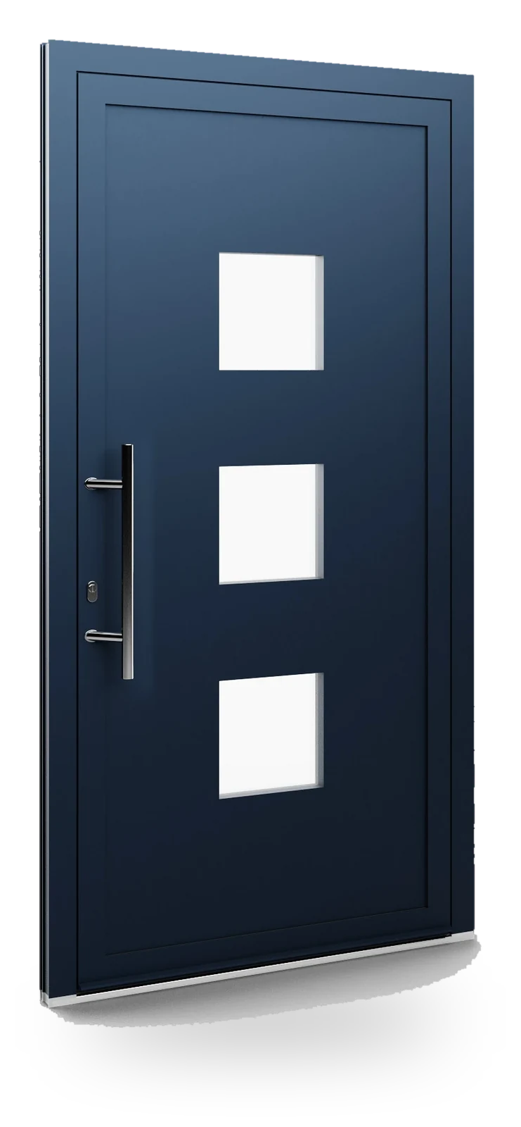 Eko-Okna 51 — panele do drzwi aluminiowych, z szybą, przeszklenie z piaskowanym wzorem