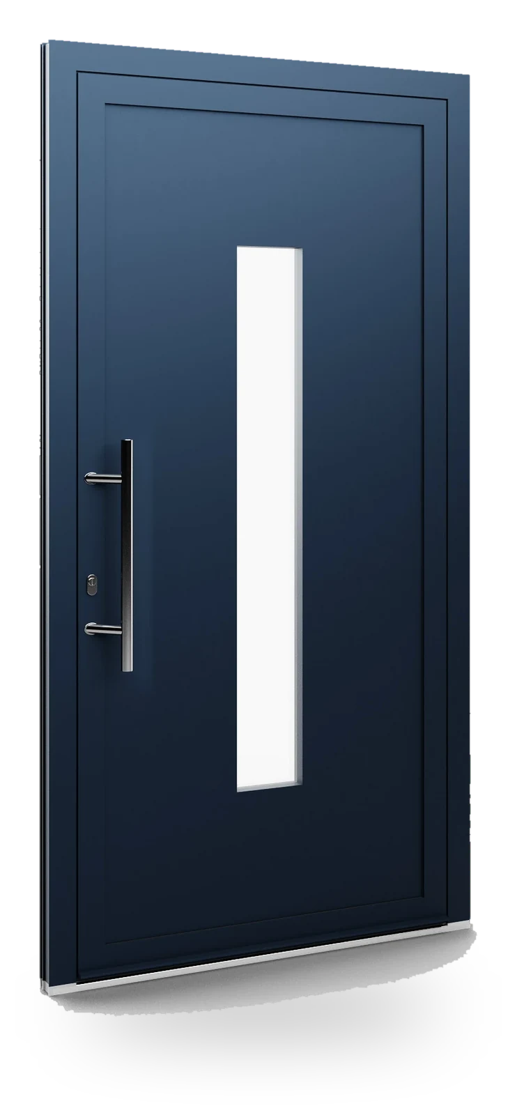 Eko-Okna 54 — panele do drzwi aluminiowych, z szybą, przeszklenie z piaskowanym wzorem