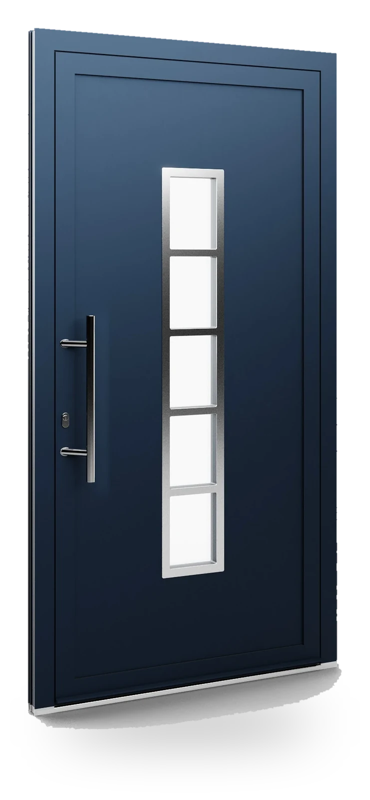 Eko-Okna 69 — panele do drzwi aluminiowych, z szybą, przeszklenie z piaskowanym wzorem