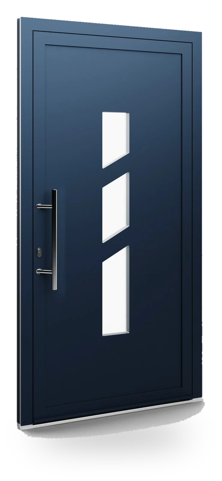 Eko-Okna 89 — panele do drzwi aluminiowych, z szybą, przeszklenie z piaskowanym wzorem