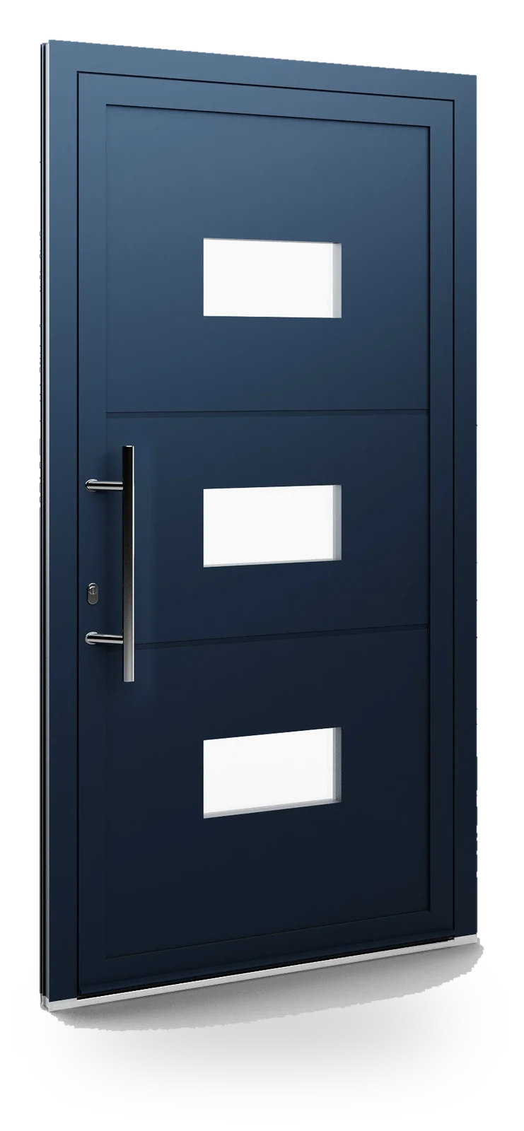 Eko-Okna 99 — panele do drzwi aluminiowych, z szybą, przeszklenie z piaskowanym wzorem