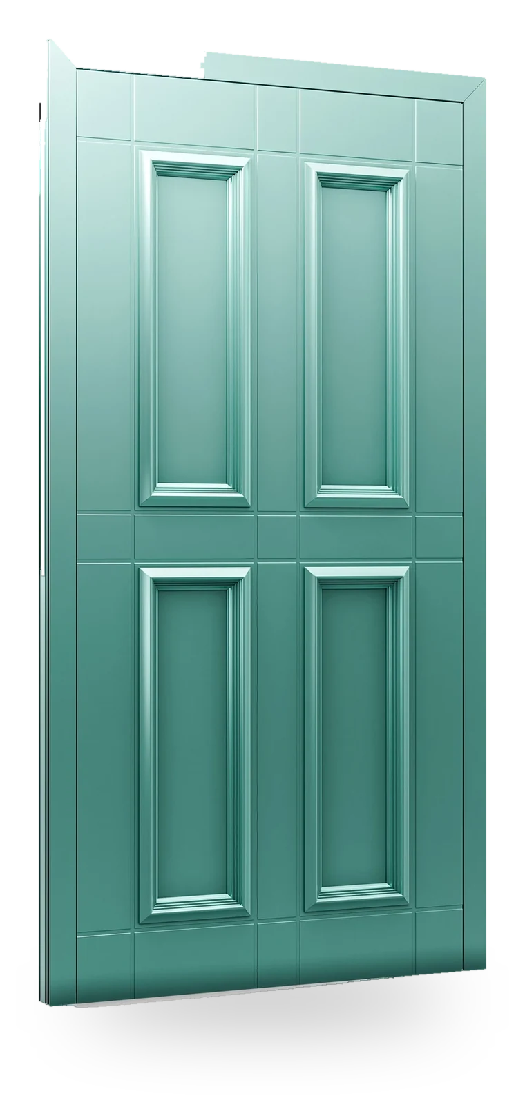 Eko-Okna RL18 — drzwi aluminiowe, panel pełny, tłoczenie, 4 płyciny