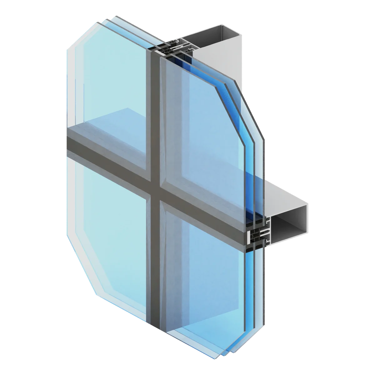 Aliplast MC Glass, system MC Glass - fasada półstrukturalna