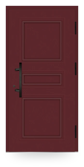 Martom 1T 135 — drzwi stalowe, panel pełny, kasetony w ramkach dekoracyjnych