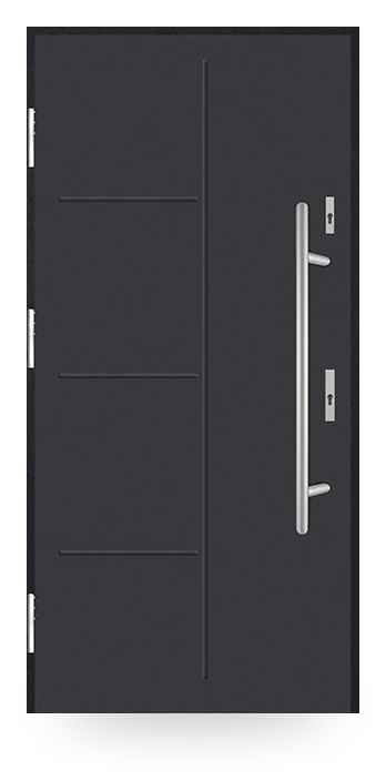 Martom A 00 — drzwi stalowe, panel pełny, tłoczenie