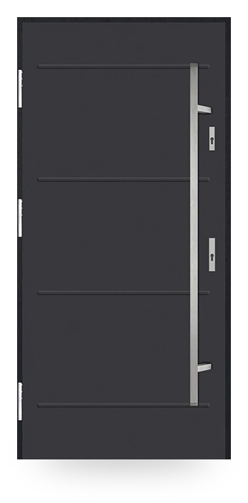 Martom C 00 — drzwi stalowe, panel pełny, tłoczenie
