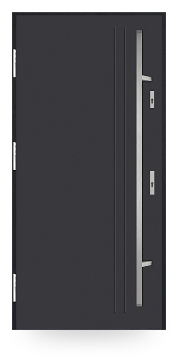 Martom D 00 — drzwi stalowe, panel pełny, tłoczenie