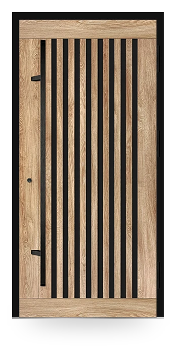 Martom GV 111 — drzwi stalowe, panel pełny, lamele