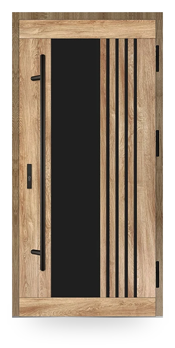 Martom GV 114 — drzwi stalowe, panel pełny, lamele
