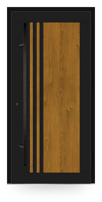 Martom GV 115 — drzwi stalowe, panel pełny, lamele