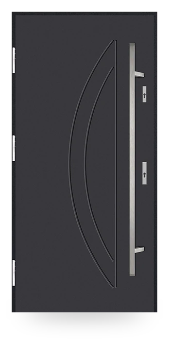 Martom I 00 — drzwi stalowe, panel pełny, tłoczenie
