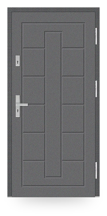 Martom Q 669 — drzwi stalowe, panel pełny, tłoczenie