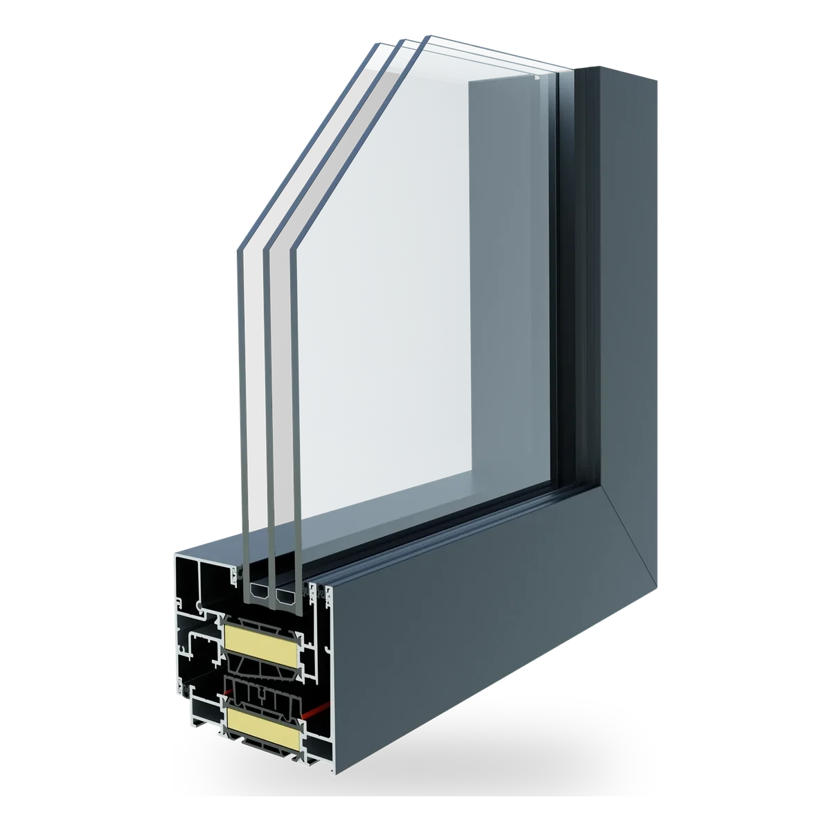 Decalu 88 Hidden, system 88 Hidden - okno aluminiowe