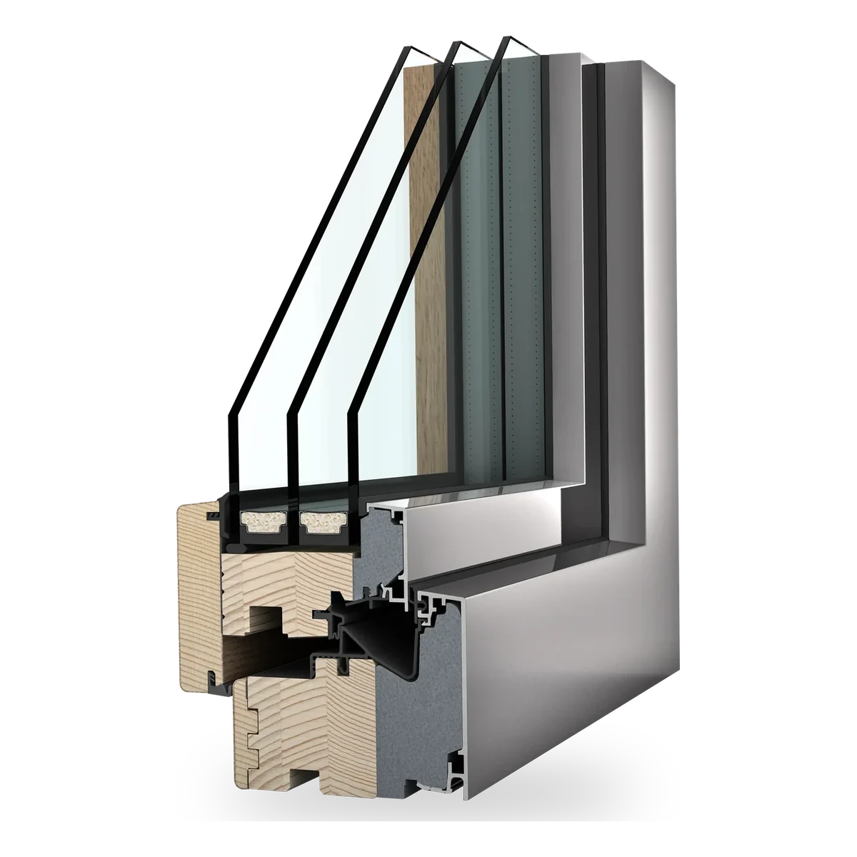 Internorm HF 510 - okno drewniano-aluminiowe