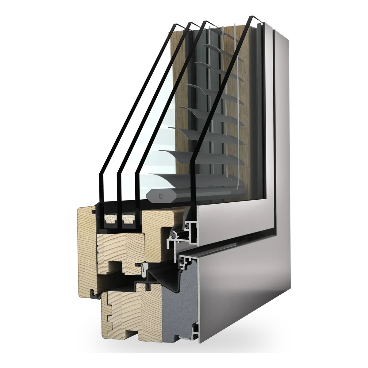 Internorm HV 450 - okno drewniano-aluminiowe