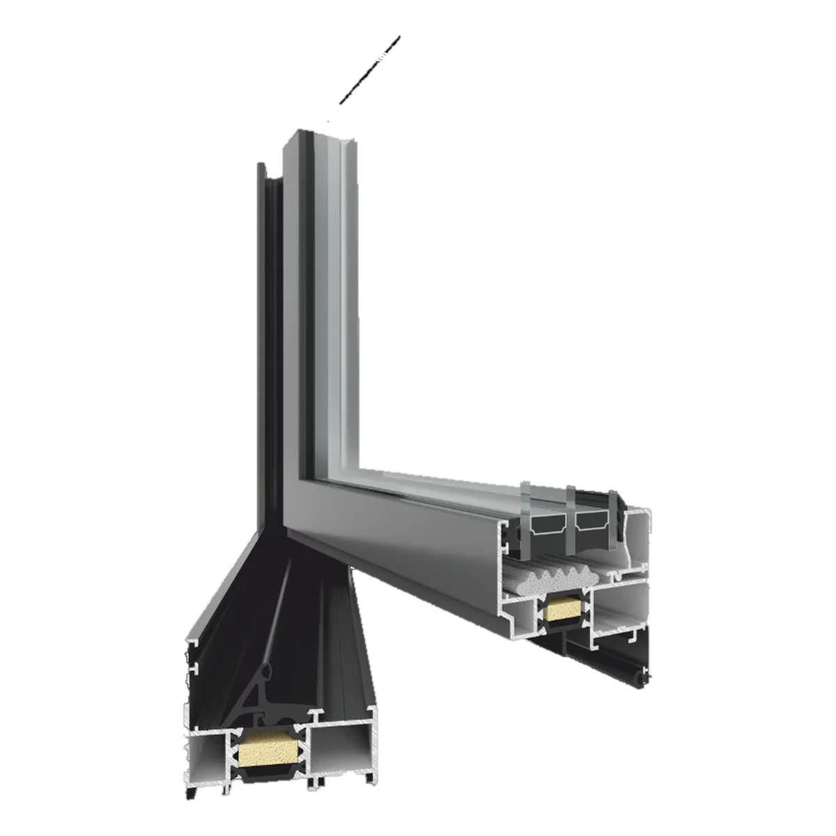 Yawal TM 62HI, system TM 62HI - okno aluminiowe