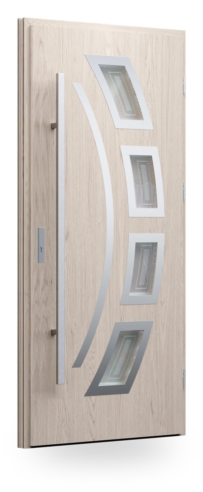 Wikęd 21 — drzwi stalowe, panel pełny, ramka black/inox