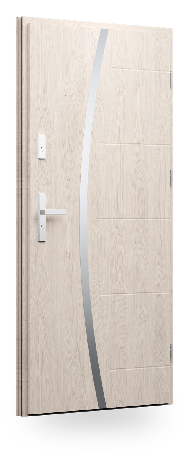 Wikęd 40 — drzwi stalowe, panel pełny, ramka black/inox