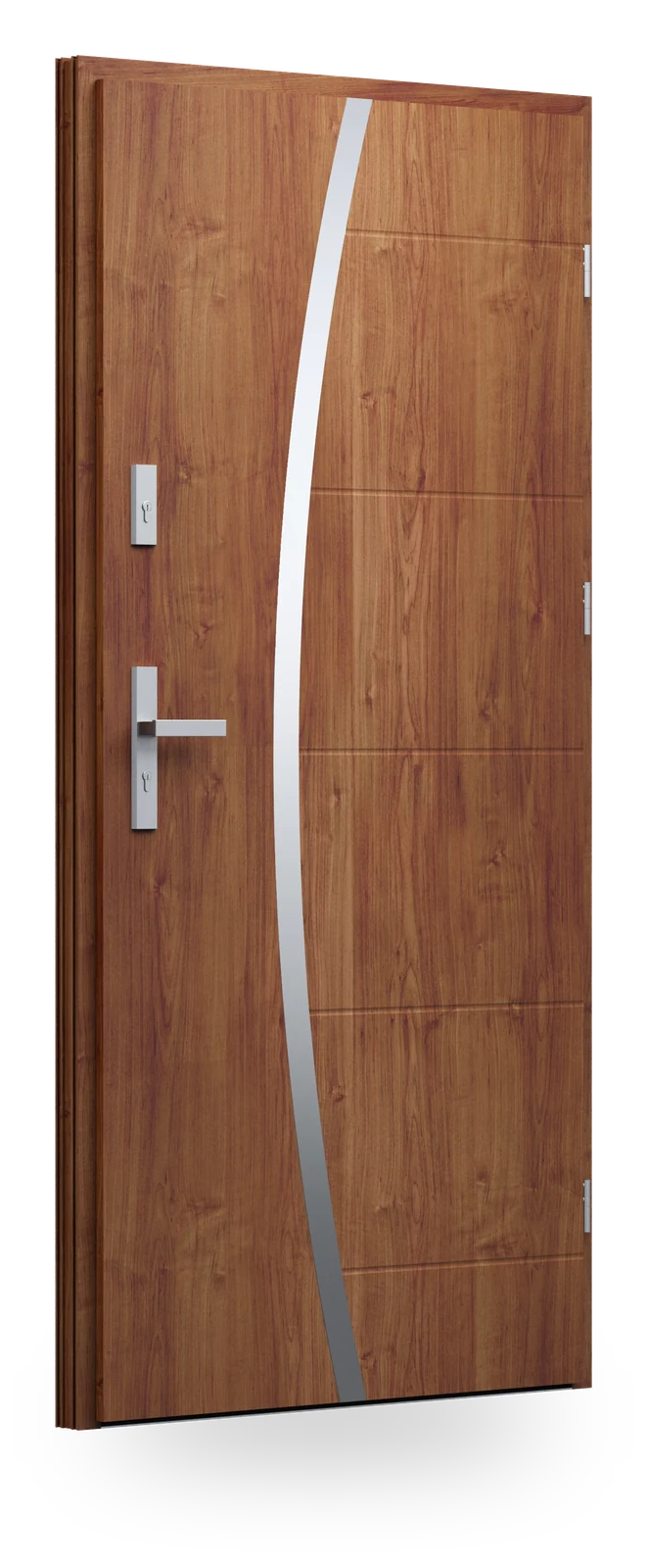 Wikęd 40a — drzwi stalowe, panel pełny, ramka black/inox