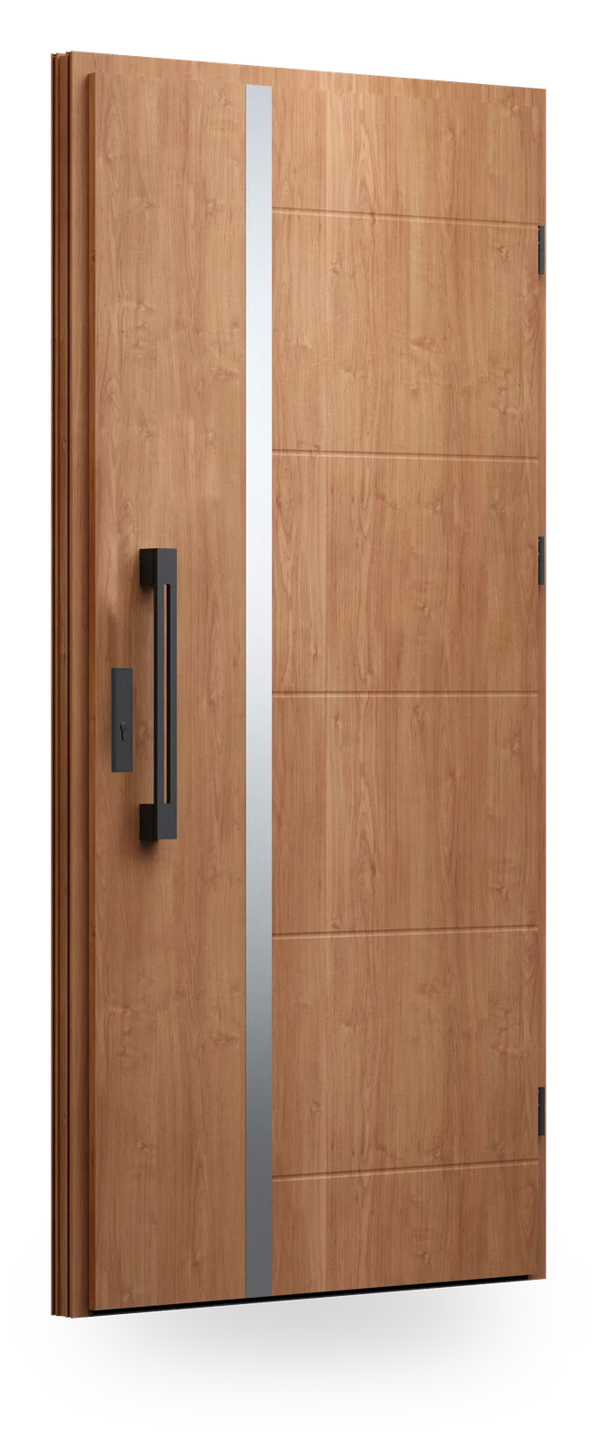 Wikęd 41 — drzwi stalowe, panel pełny, ramka black/inox