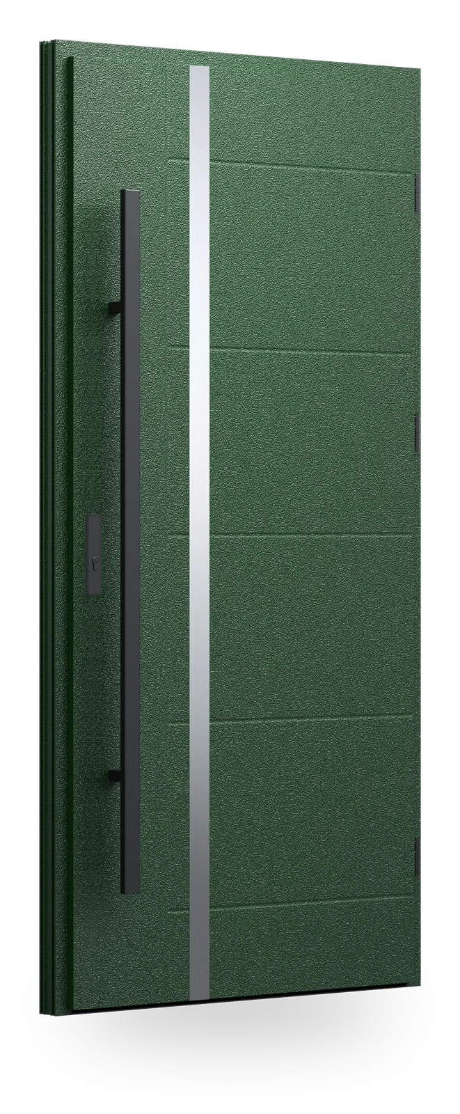 Wikęd 41a — drzwi stalowe, panel pełny, ramka black/inox