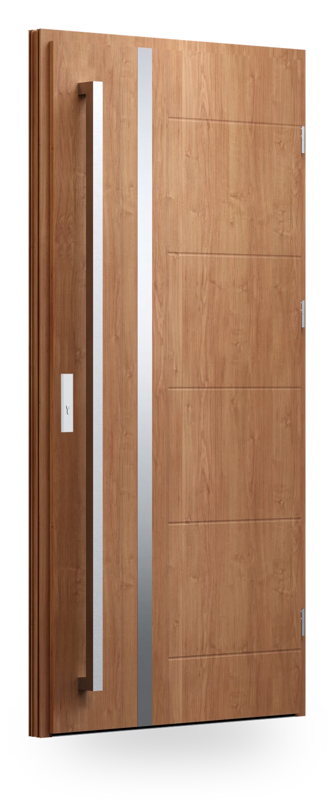 Wikęd 41b — drzwi stalowe, panel pełny, ramka black/inox