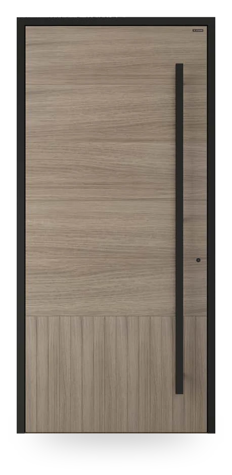 Wiśniowski CREO ART 3016 - drzwi aluminiowe, panel pełny, pionowe frezy u dołu