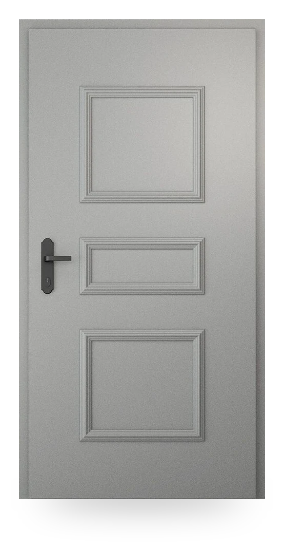 Wiśniowski NOVA R01 — drzwi aluminiowo-stalowe, panel pełny, ramki z profili aluminiowych