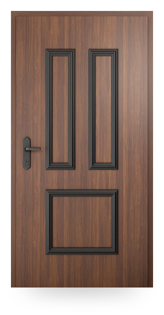 Wiśniowski NOVA R02 — drzwi aluminiowo-stalowe, panel pełny, ramki z profili aluminiowych