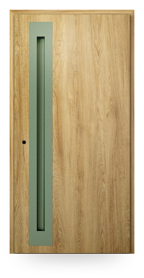 Wiśniowski NOVA U02 — drzwi aluminiowo-stalowe, panel pełny, antaba wpuszczana
