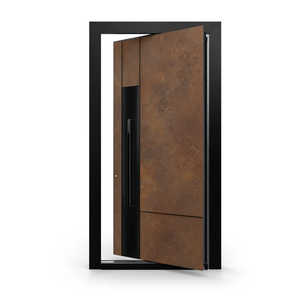 6 PL06 Ossido Bruno — Drzwi Aluminiowe Pivot – EkoOkna